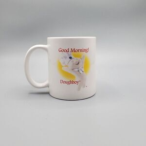 🔵 1999 Pillsbury Doughboy Vintage Coffee Mug Cup Good Morning Doughboy